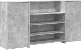 vidaXL recepciós pult betonszürke 200x50x103,5 cm szerelt fa