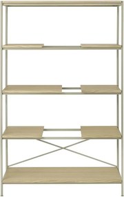 Natúr színű polcos állvány tölgyfa dekorral 105x170x40 cm Sukoya – Blomus