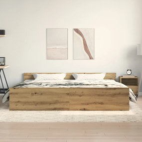 Ágykeret Artisan Tölgy 200x200 cm Műgyanta