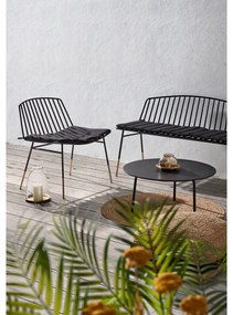 Ulrich fekete dohányzóasztal, ⌀ 70 cm - Kave Home