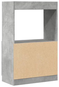 betonszürke szerelt fa magasszekrény 63 x 33 x 100 cm