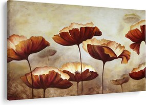 Piros virágok képe (90x60 cm)