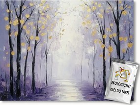 Fotótapéta Flizelina Tájkép Erdő Park Fák Ősz Köd 350x250 ragasztó