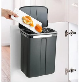 WENKO 54903100 - Ajtóra szerelhető kosár 26x36,5 cm szürke/ezüst