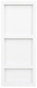 Matt fehér zuhanyfal-mélyedés 3 rekesszel 41 x 99 x 9 cm