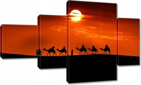 Vászonkép 130x80 Karaván naplemente