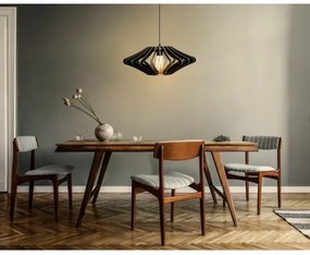 Csillár zsinóron 1xE27/60W/230V fekete átm. 47 cm