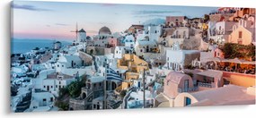 Kép - Alkonyat Santoriniban (120x50 cm)
