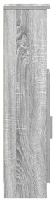 szürke sonoma fürdőszobaszekrény tekercstartóval 20,5x22x90 cm