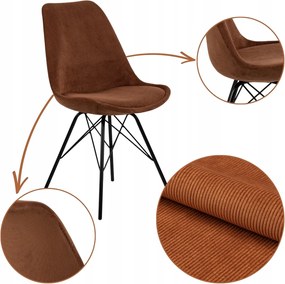 Étkezőszék Barna konyhai kényelmes kárpitozott háttámlával