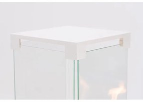 Planika Faro GAS - Kültéri gáz kandalló 142x36 cm 8kW fehér + védőborítás