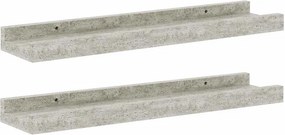 vidaXL 2 db betonszürke fali polc 40 x 9 x 3 cm