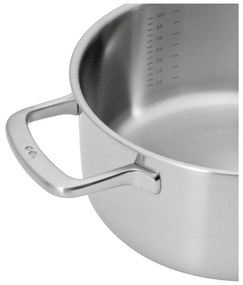 Indukciós tűzhelyhez alkalmas rozsdamentes acél lábas fedővel 4 l Lucca 3.0 – FABINI