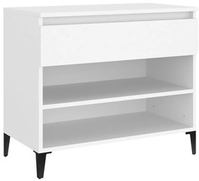 fehér szerelt fa cipősszekrény 70x36x60 cm
