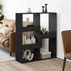 fekete szerelt fa térelválasztó 100 x 33 x 115 cm