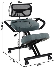 Ergonomikus irodai fotel Rumun (szürke + fekete). 1016263