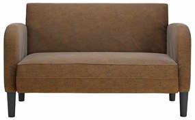 barna műbőr loveseat kanapé 110 cm