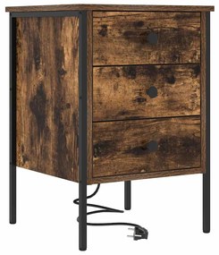 Éjjeli Szekrények 2 pcs Füstölt tölgy 42 x 41 x 61 cm Faanyag