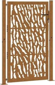 vidaXL kerti kapu 100x150 cm időjárásálló acél csíkmintás kivitelben