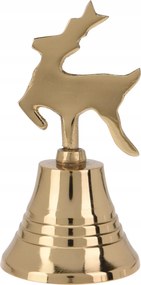 Arany karácsonyi csengő 10cm, szarvas