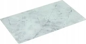 Vágódeszka Edzett Üveg Fehér Márvány 52x30 cm