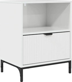 vidaXL Éjjeliszekrény fiókkal Magasfényű fehér 49 x 36 x 61 cm Faanyag