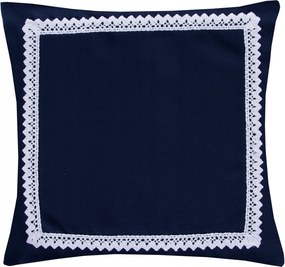 Dekoratív párnahuzat Malaga 40x40 sötétkék