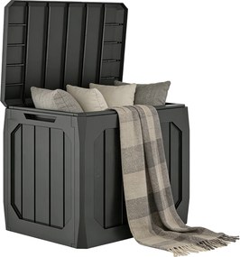 Outsunny 121 l vízálló kültéri tárolódoboz – UV-álló műanyag láda fogantyúkkal és zárható fedéllel, max. 100 kg teherbírás | Aosom