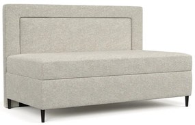 Szürkésbézs kárpitozott egyszemélyes ágy 90x200 cm Alba – Maison de Rêve