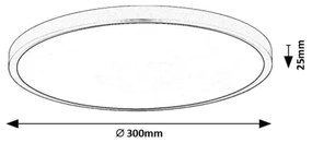 Rabalux 71073 - LED Mennyezeti lámpa PAULOS LED/24W/230V 4000K átm. 30 cm fehér
