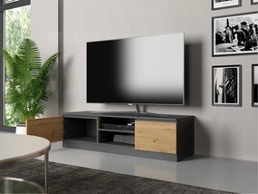 Riano MIX RTV140 TV állvány, 140x36x40 cm, antracit-tölgy