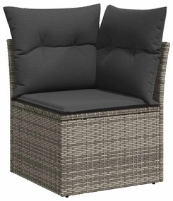 Kerti Kanapé Szett 9 pcs Szürke 319 x 154 x 85 cm Poli rattan