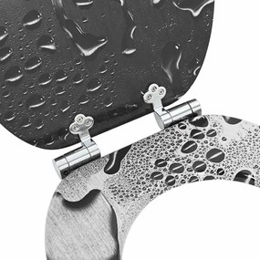 Lágy záródású WC ülőke 2 pcs Szürke 44 x 38 cm MDF lap