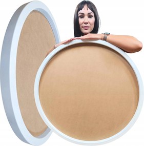 Fa keret Kerek fehér moha Alap Diy Dekoráció 80cm