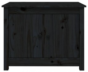 fekete tömör fenyőfa dohányzóasztal 71 x 49 x 55 cm