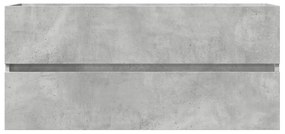 Betonszürke szerelt fa mosdószekrény 100 x 38,5 x 45 cm