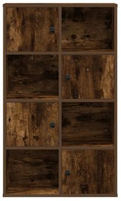 füstös tölgy színű szerelt fa könyvszekrény 60x24x101,5 cm