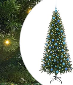 vidaXL Mű karácsonyfa 300 LED-del állvánnyal Zöld 180 cm PE és PVC
