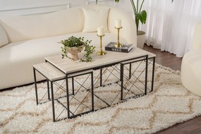 Defne - Black, Travertine