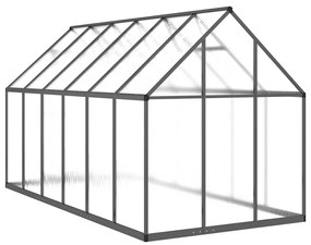 antracitszürke alumínium melegház alapvázzal 334x169x195 cm