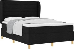 vidaXL Boxspring ágy matraccal Sötétszürke 90x190 cm Szövet Fekete