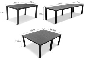 Juowa 10 személyes kerti bútor garnitúra szett