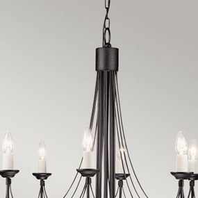 Elstead Lighting CARISBROOKE CB8-BLACK Csillár 8x60W/E14