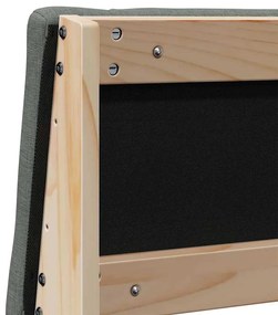 Kárpitozott fejtámla Sötétszürke 150 cm Tömör fenyőfa