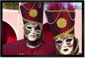 Poszterek keretben 60x40 Táncosok maszkban