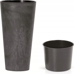 Tubus Effect virágcserép, sötétszürke, 30 cm