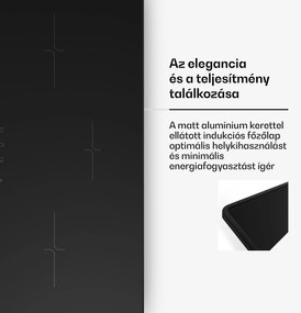 Klarstein Velaire keskeny indukciós főzőlap, elegáns, minimalista, erőteljes, 3 főzőzóna, 5500 W, 80 cm