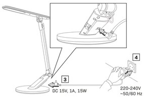LED Dimmelhető érintős asztali lámpa OPTIMUM LED/7W/230V 3000/4000/6000K fehér