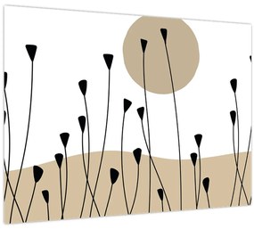 Üveg kép - Grafikus rét N⁰2 (70x50 cm)
