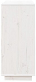 fehér tömör fenyőfa tálalószekrény 74x35x80 cm